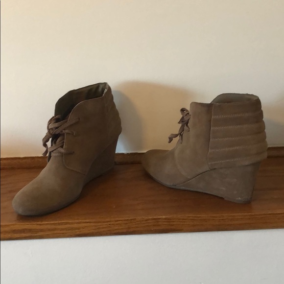 Lace up wedge booties - Picture 1 of 5